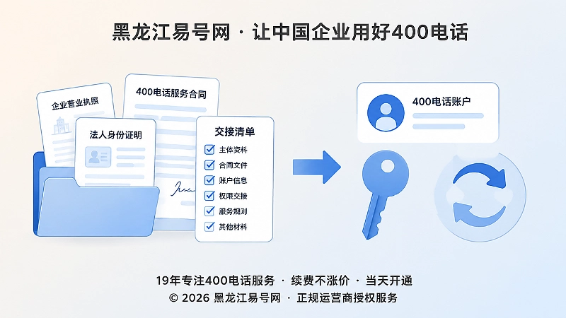 企业资料与账户交接清单示意图