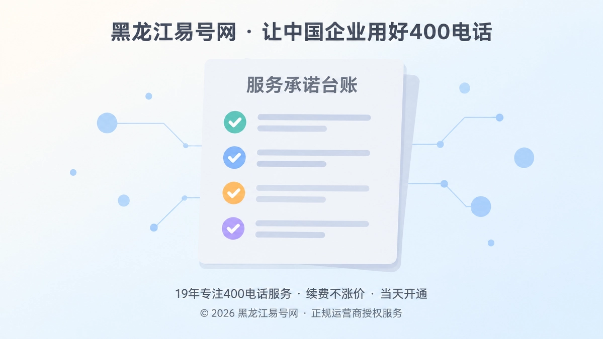 2026年诚实守信：400电话办理应建立承诺可核验台账
