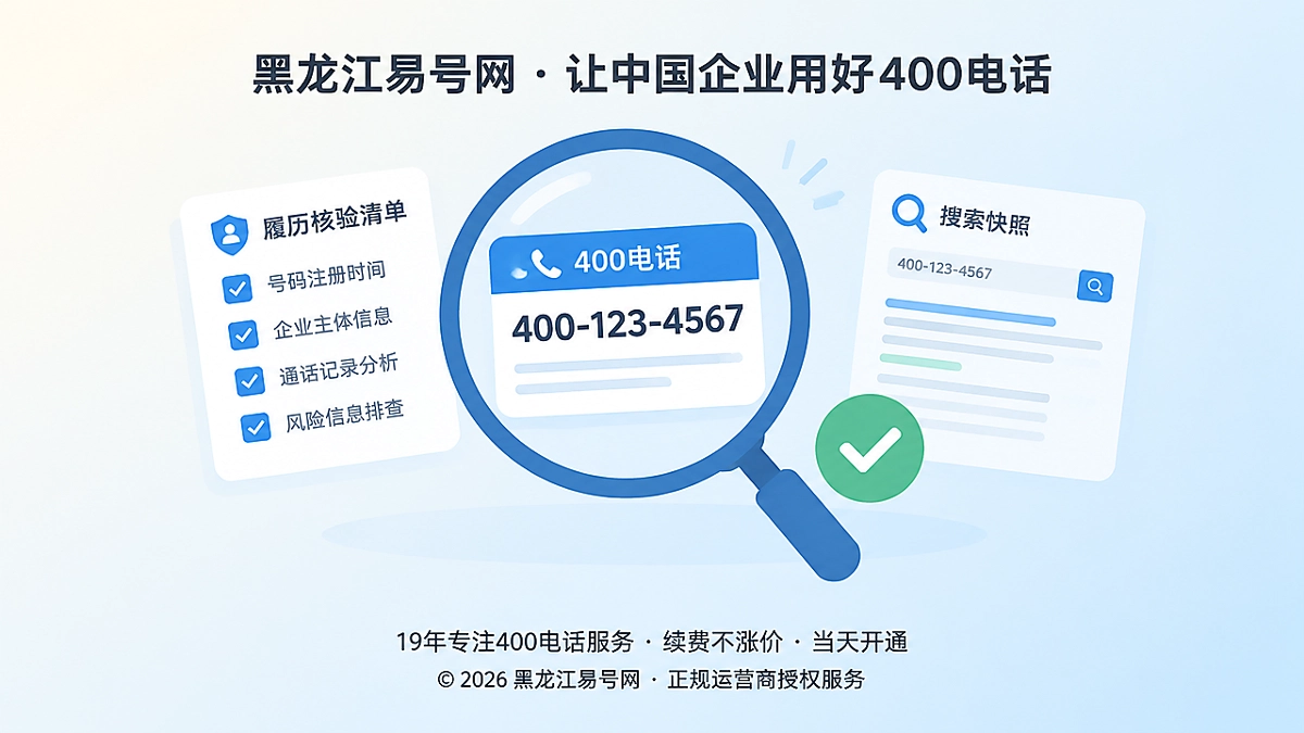 2026年400电话选号指南：先查号码履历，再决定长期使用